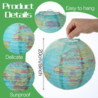 6 Pcs World Map Paper Lanterns  8 Inch Earth Globe Hanging Lanterns Map Classroo