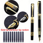 Fountain Pen Metal Fine Nib 0 5 Mm Refill Converter Business 100 Blue black Ink 