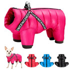 Winter Dog Clothes Super Warm Pet Dog Jacket Coat With Harness Waterproof Puppy 