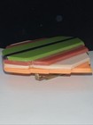 Vintage Art Deco Belt Buckle-geometric Stacked Pattern Tiered Plastic 1930s 40s