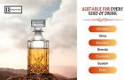 Royalty Art Whiskey Decanter With Pull Bottle Stopper For Bourbon  Scotch    