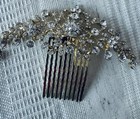 Formal Clear Rhinestone Crystal Hair Comb Hairpin Comb Gold Plated Bridal Prom