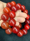 2pcs Large Wonderful Tibetan Natural Red Agate Dzi 20mm Round Beads Bracelets
