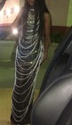 Black   Silver Rhinestone Beaded Halter Formal Evening Gown Dress