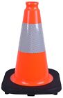 Orangegear   12  2 Lb  Black Base Orange Reflective Pvc Traffic Cone  10 Pack 