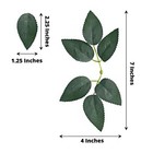 100 Frosted Green Bulk Artificial Rose Leaves Faux Greenery Party Decorations