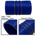 Charge Air Cooler Cac Hump Hose 3 5 x6 3  Blue Silicone Replaces Volvo 20550690