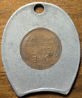 1955-d Keep Me And Never Go Broke Good Luck Encased Cent Penny Keychain Fob Tag
