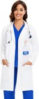 Lab Coat For Woman 3 Pocket  Long Sleeve Medical Coat  Relaxed Fit