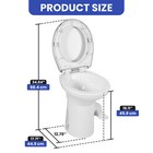 Rv Portable Toilet Gravity Pedal Flush Enamel Bowl High Profile Travel Indoor