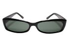 Urban Style 90s Y2k Rare True Vintage Narrow Rectangle Black Frame Sunglasses