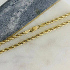 10k Real Yellow Gold Rope Anklet Bracelet   2 8mm Diamond Cut Rope  9 Inch -ga25