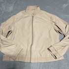 Vintage Sears Jacket Womens Xl Beige Tan Zip Up Windbreaker The Fashion Place