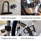 Heavy Duty Bicycle U-lock Steel Bike Lock Anti Theft With 2 Keys Black Lock New