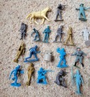 Vintage Lot Of Marx Toy Soldiers Wwii 7th Cavalry Etc