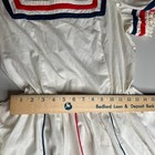 Vintage 70s Jeri Bee Square Dance Dress Women   s Size 12 Red White Blue Ruffle Us