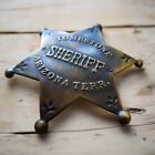 Sheriff Tombstone Arizona Terr  Solid Brass Star Badge  3  X 2 25  