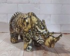 Collectable Rare La Vie Collage Safari Collection Patchwork Standing Rhinoceros