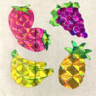 12 Packages Of Prismatic Fruit Stickers   great 7  Sticker Designs  Ppz5102