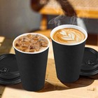 100 Pack 16 Oz Coffee Cups With Lids  Disposable To Go Paper Coffee Cups With Sl