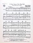I Feel Sorry For The Girl Sheet Music First Impressions 1959 Musical Flop Weiss