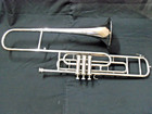 Trombone 3 Valve Of Pure Brass Metal In Chrome Polish cushion Box free Shipping