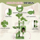 Large Indoor 48in Portable Green Cat Tree Tower With Cat Scratching Post  Condo