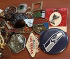 Lot Of Lapel Pins  Buttons  And Pendants