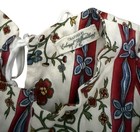 Colonial Williamsburg Reproduction Historical Dress Cream Floral Women   s 7 8