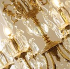 Vintage Crystal Chandelier Medieval Luxury Brass Pendant Light 6 Lights