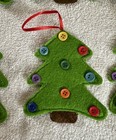 Set Of  6  Felt Christmas Tree Ornaments