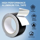Black Aluminum Foil Tape 2 In X 65 Feet 3 94 Mil Hot   Cold Shield Resistant    