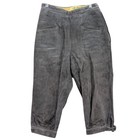 George Grey Suede Leather Capri Pants Boys Lederhosen Oktoberfest Germany Y2k S