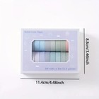 20 Rolls Washi Tape Set Macaron Rainbow Masking 10mm  0 4in  Wide Colorful Tape