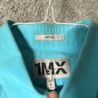 Express 1mx Fitted Dress Shirt Blue Solid Cotton M 15-15 5 32 33