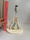 Beatrix Potter Peter Rabbit Nursery Lamp Built In Night Light-no Shade-euc