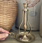Vtg Brass Nautical Ship Gimbal Candlestick Holder Table Wall Mount Sconce