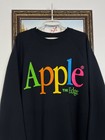 Vintage 90 s Apple The Edge Computer Rainbow Spellout Crewneck Sweatshirt Sz Xl