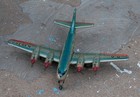 Vintage Tin Toy Friction Trigger American Airlines N303aa Dc7c Japan