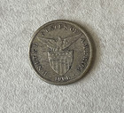 1908 S Philippines 1 One Peso - Manila Bay Salvage  Corrosion - Silver Is L2