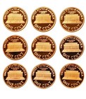 2000-2008 S Proof Gem Lincoln Cent Set 9 Coins From Proof Set