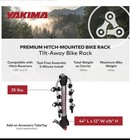 Yakima Ridgeback 4 Hitch Bike Rack  4-bike  1-1 4   2  Receiver Silver