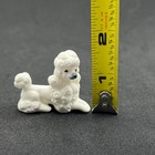 Vintage Tiny Miniature White Poodle Figurine Japan Bone China