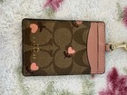 Coach Id Lanyard Heart Print