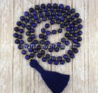 Blue Lapis Lazuli 108 Tibetan Buddhist Prayer Gems Beads Mala Necklace Amulet