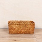  Natural Seagrass Storage Basket Hand Woven Sundry Organizer Box Household