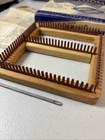 Jiffy-loom Vintage Hand Weaving Tool Small Adjustable Bar Model 401 Usa Craft