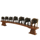 Anglo-indian Carved Wood Elephant Bridge