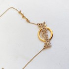Hard Rock Cafe Las Vegas Necklace Gold Tone