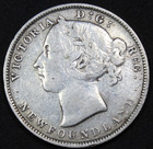 1896 Small 96 Newfoundland Canada 20 Cent 125k Mintage Vf Km 4 Free Shipping